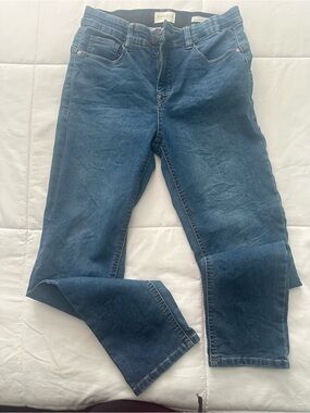 Angels Straight-Leg Dark Blue Stretch Jeans